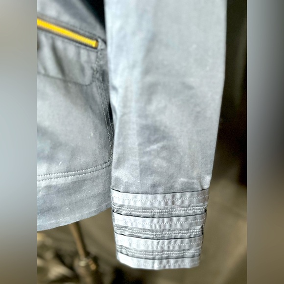 🤩 NEW ITEM! Z SPOKE by ZAC POSEN NAVY BLUE Coat Gold Zipper - Picture 3 of 13